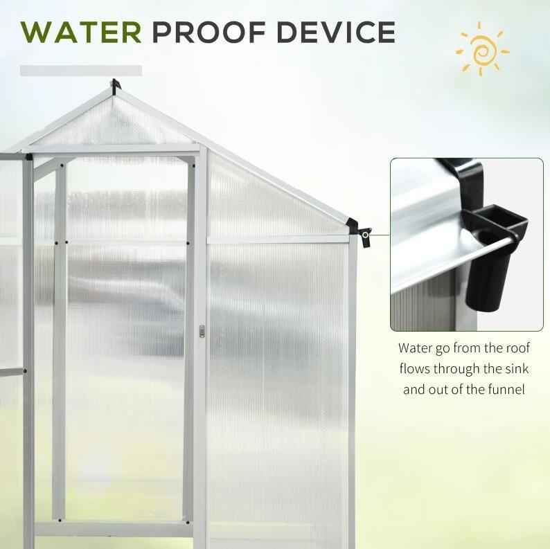 10' L x 6' W Walk-In Polycarbonate Greenhouse
