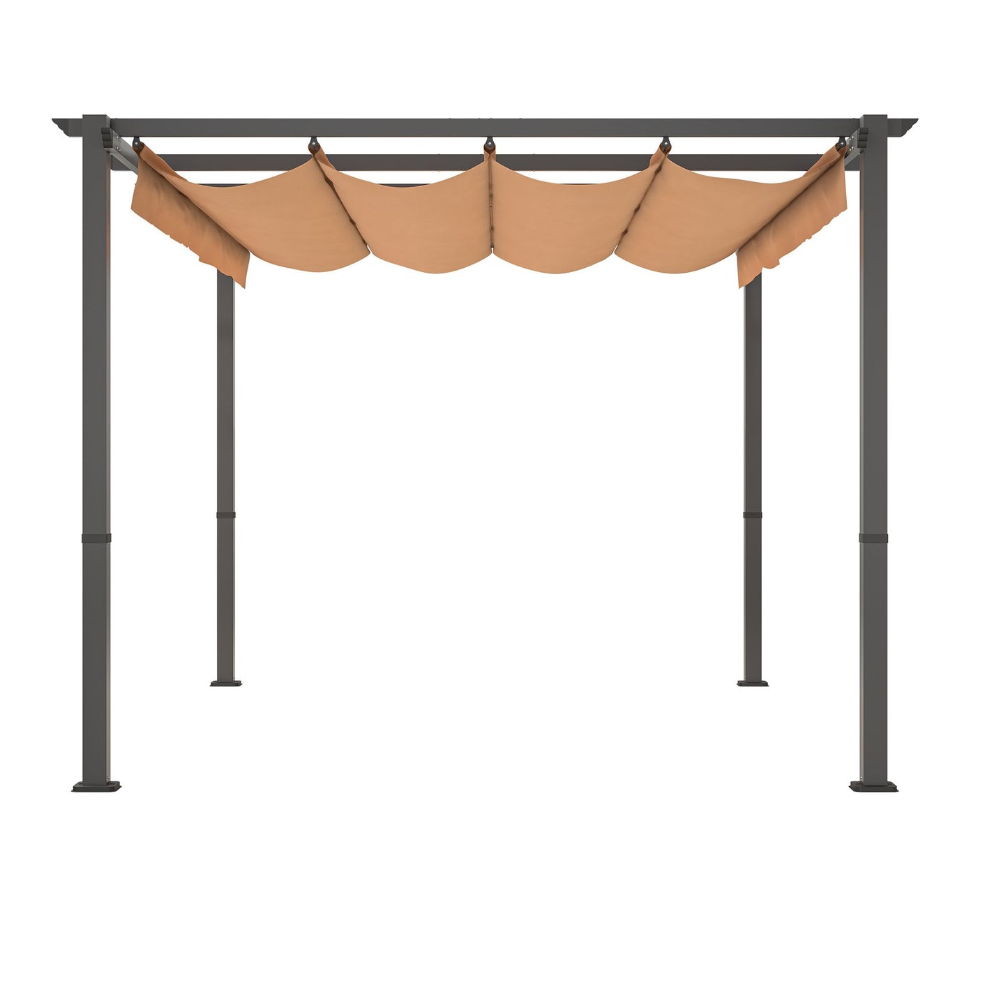 10' x 13' Aluminum Patio Pergola – Retractable Canopy, Backyard Shade Shelter for Porch, Outdoor Party, Garden, Grill Gazebo
