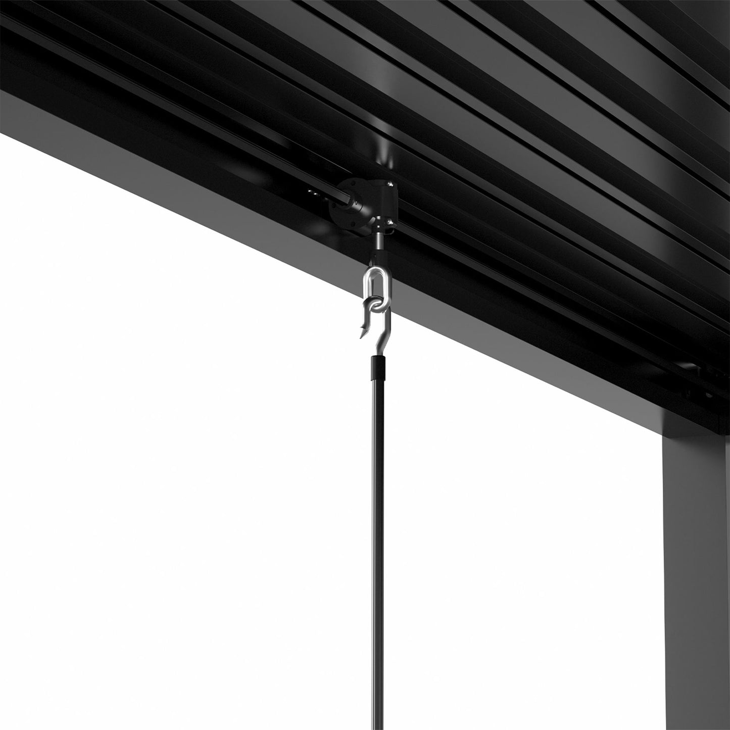 10' x 13' Aluminum Pergola with Adjustable Louvered Roof – Black, Powder-Coated Frame, Steel Louvers