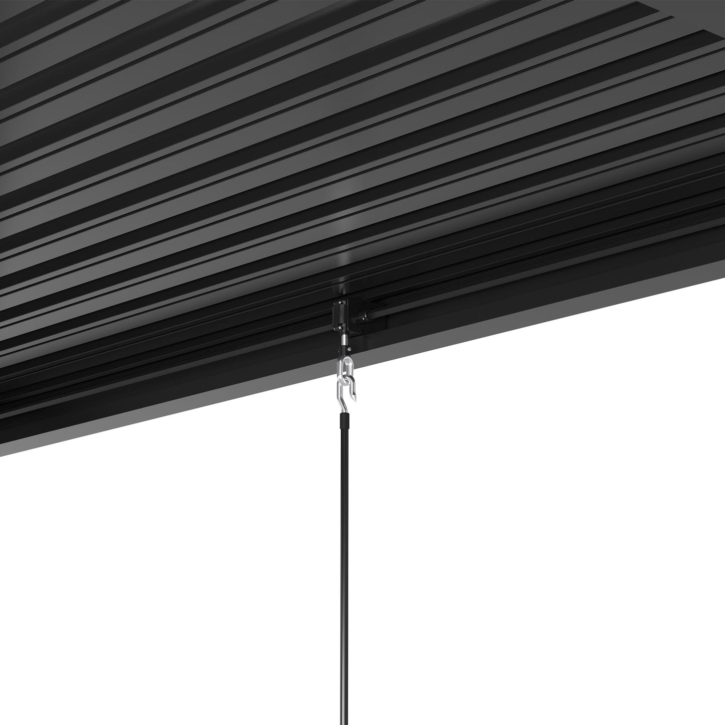 10' x 19' Aluminum Pergola with Adjustable Louvered Roof – Black, Powder-Coated Frame, Steel Louvers