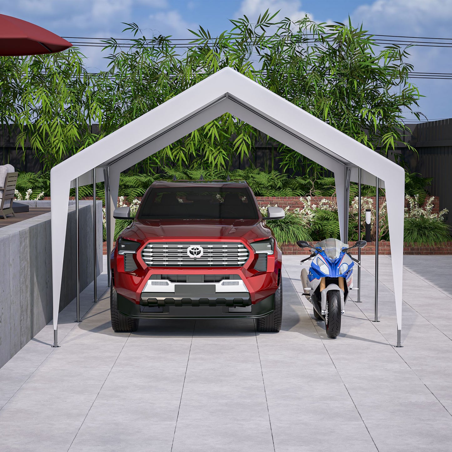 13‘ x20’ Extra-Large Heavy Duty Carport Tent with Removable Sidewalls