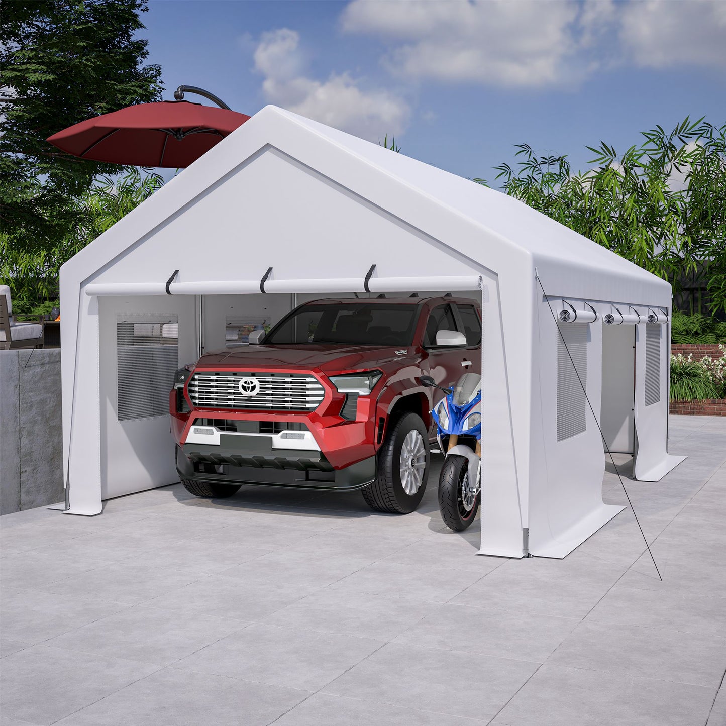 13‘ x20’ Extra-Large Heavy Duty Carport Tent with Removable Sidewalls
