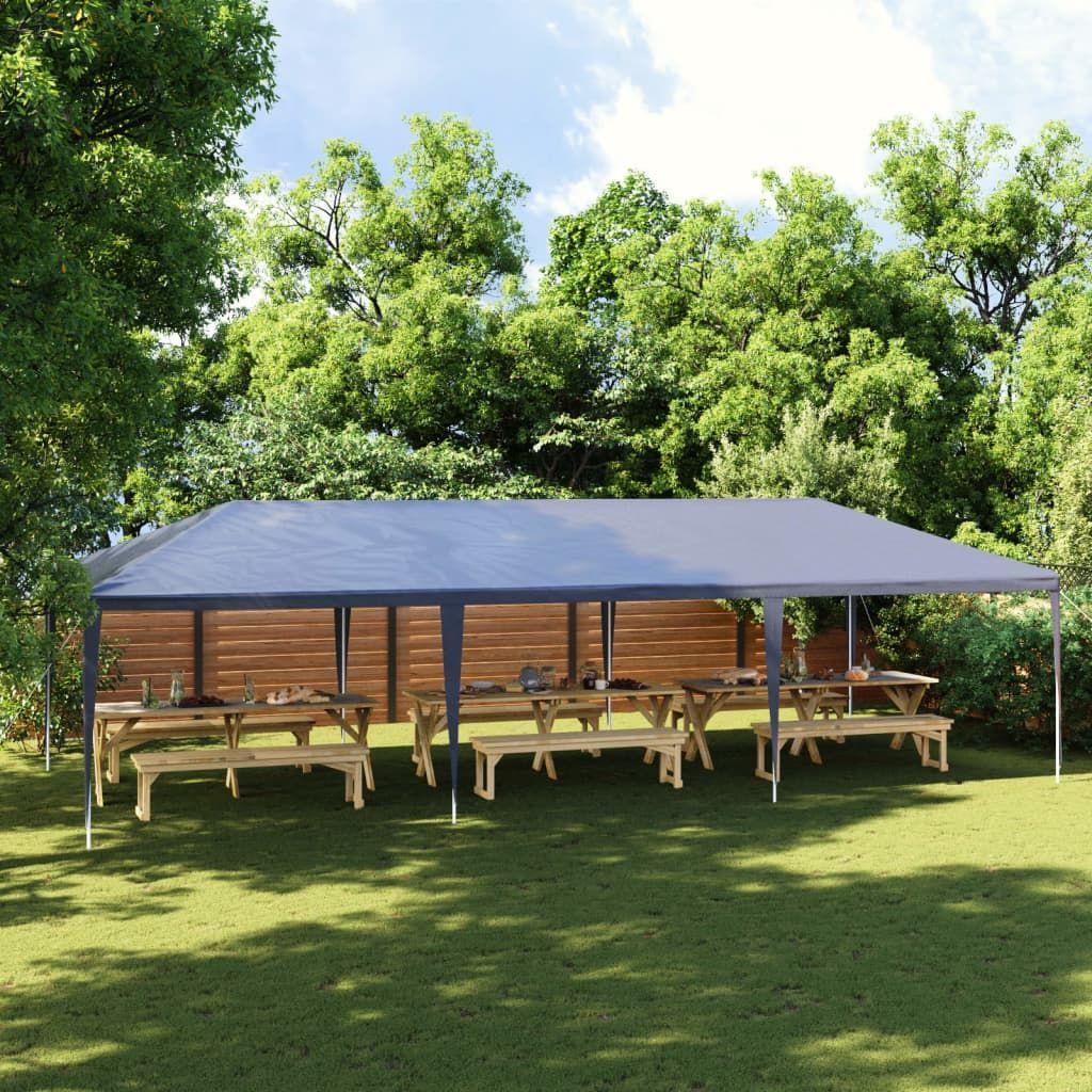 13.1' x 29.5' Blue Party Tent, UV & Water-Resistant Outdoor Garden Gazebo