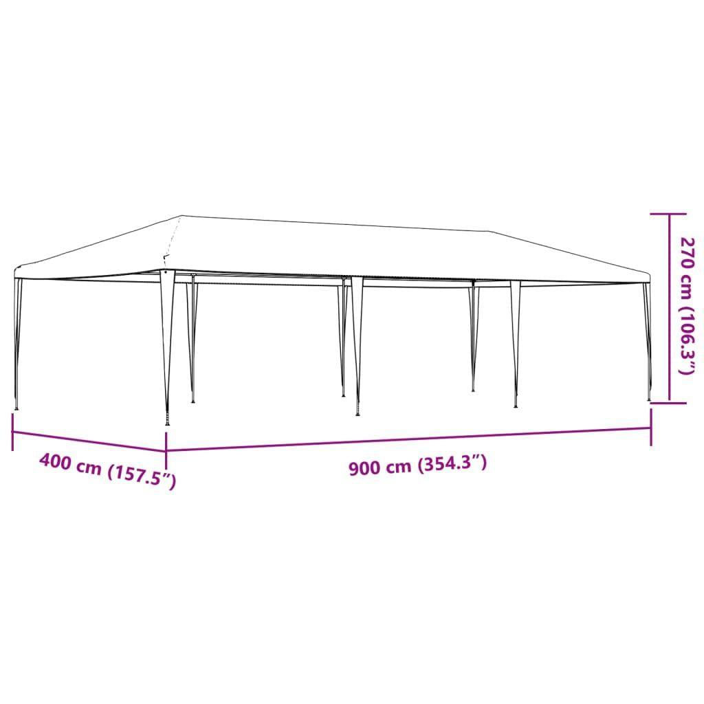 13.1' x 29.5' Blue Party Tent, UV & Water-Resistant Outdoor Garden Gazebo