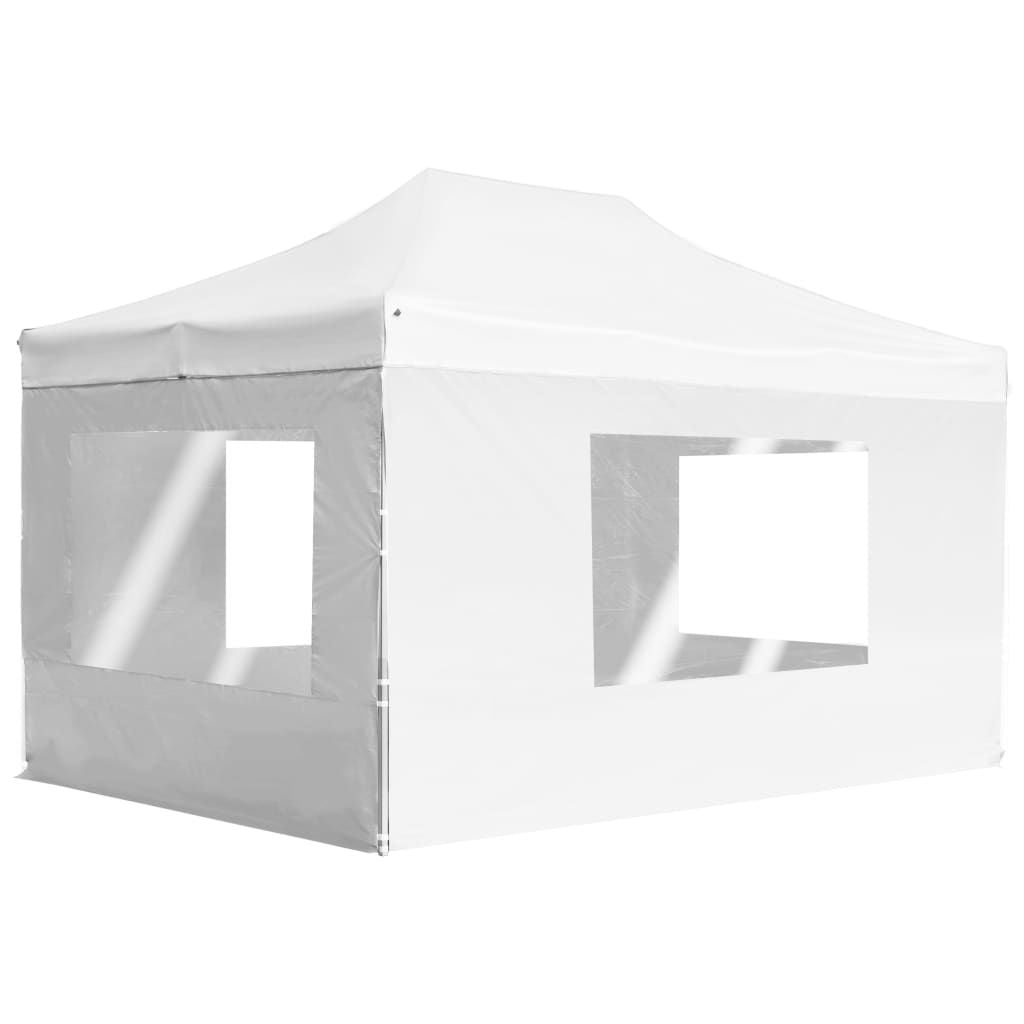 14.8' x 9.8' Professional Folding Party Tent with Walls, White, UV & Water-Resistant Outdoor Canopy
