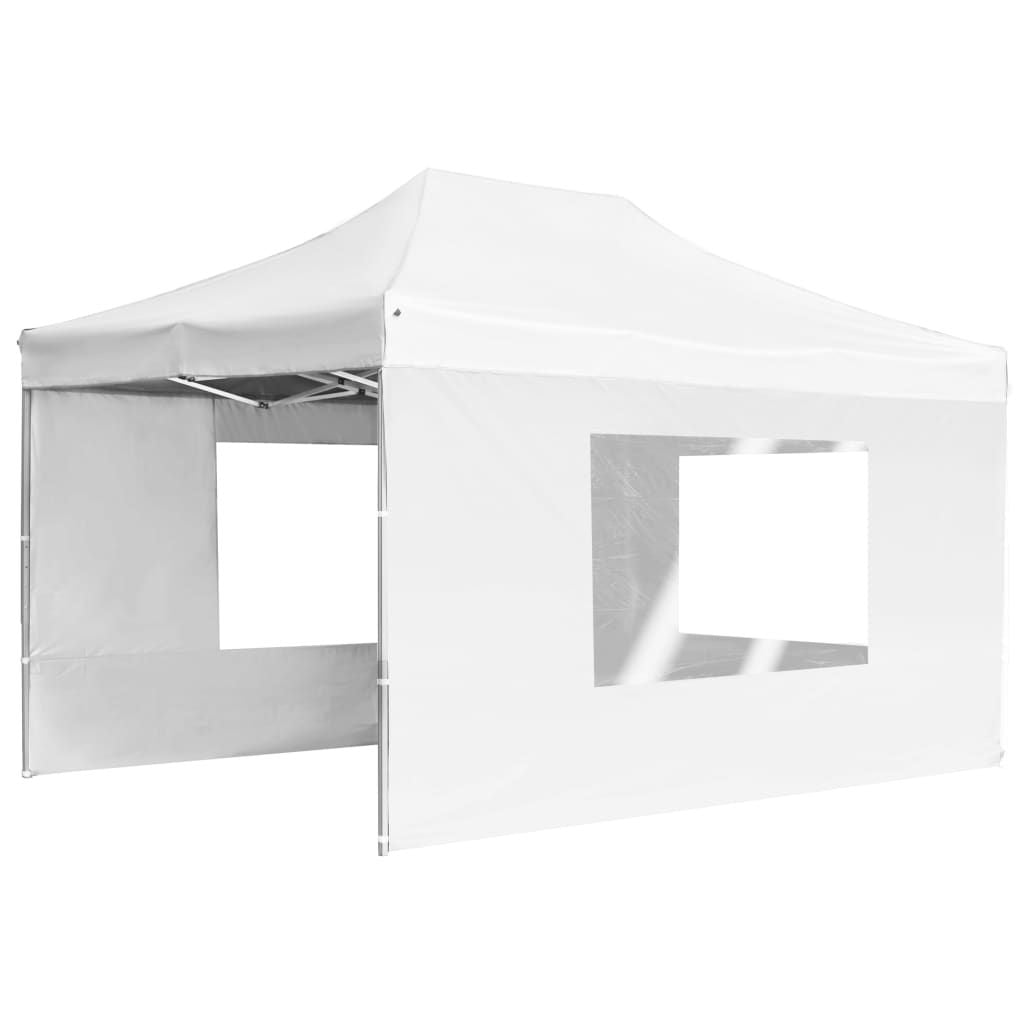 14.8' x 9.8' Professional Folding Party Tent with Walls, White, UV & Water-Resistant Outdoor Canopy