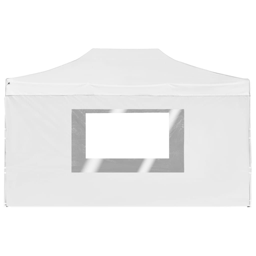 14.8' x 9.8' Professional Folding Party Tent with Walls, White, UV & Water-Resistant Outdoor Canopy
