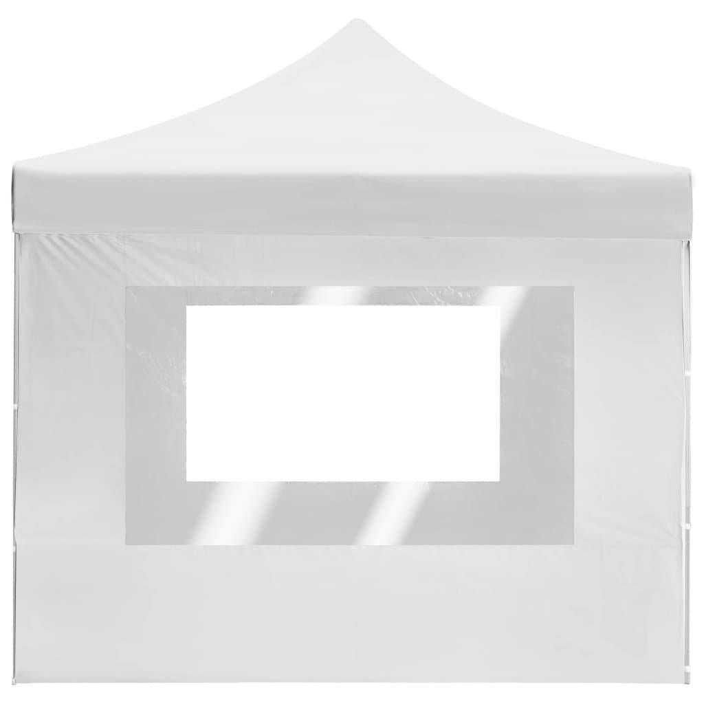 14.8' x 9.8' Professional Folding Party Tent with Walls, White, UV & Water-Resistant Outdoor Canopy