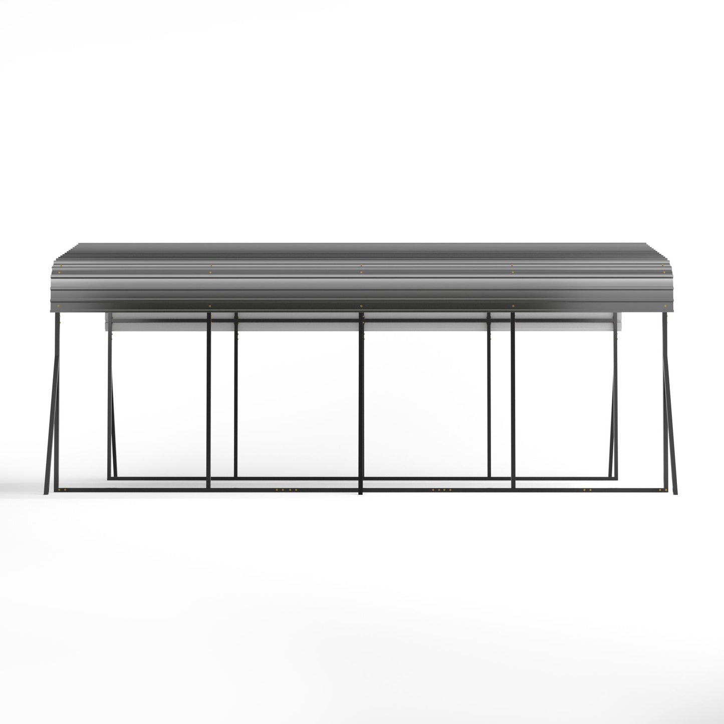 19.5' x 15' Heavy Duty Outdoor Carport, Black, for Backyard Shelter