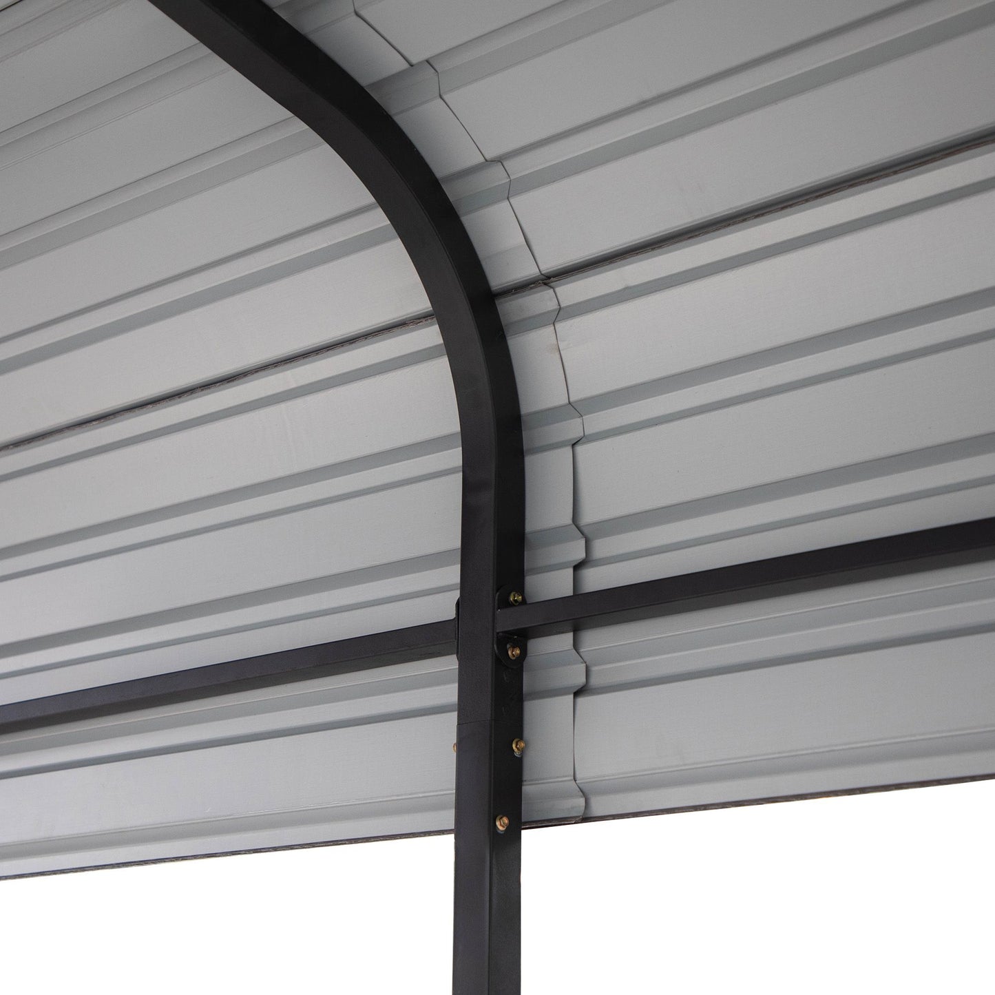 19.5' x 15' Heavy Duty Outdoor Carport, Black, for Backyard Shelter
