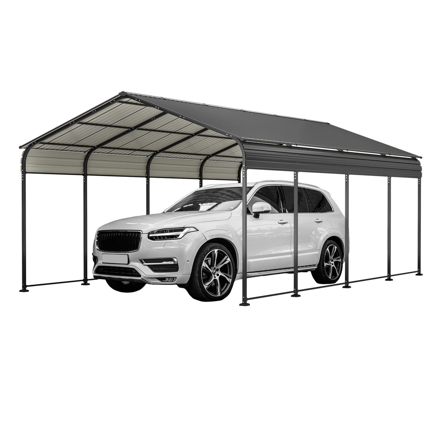 20' x 12' Metal Carport, Heavy Duty Outdoor Galvanized Car Shelter, Boats, Trucks, and SUVs