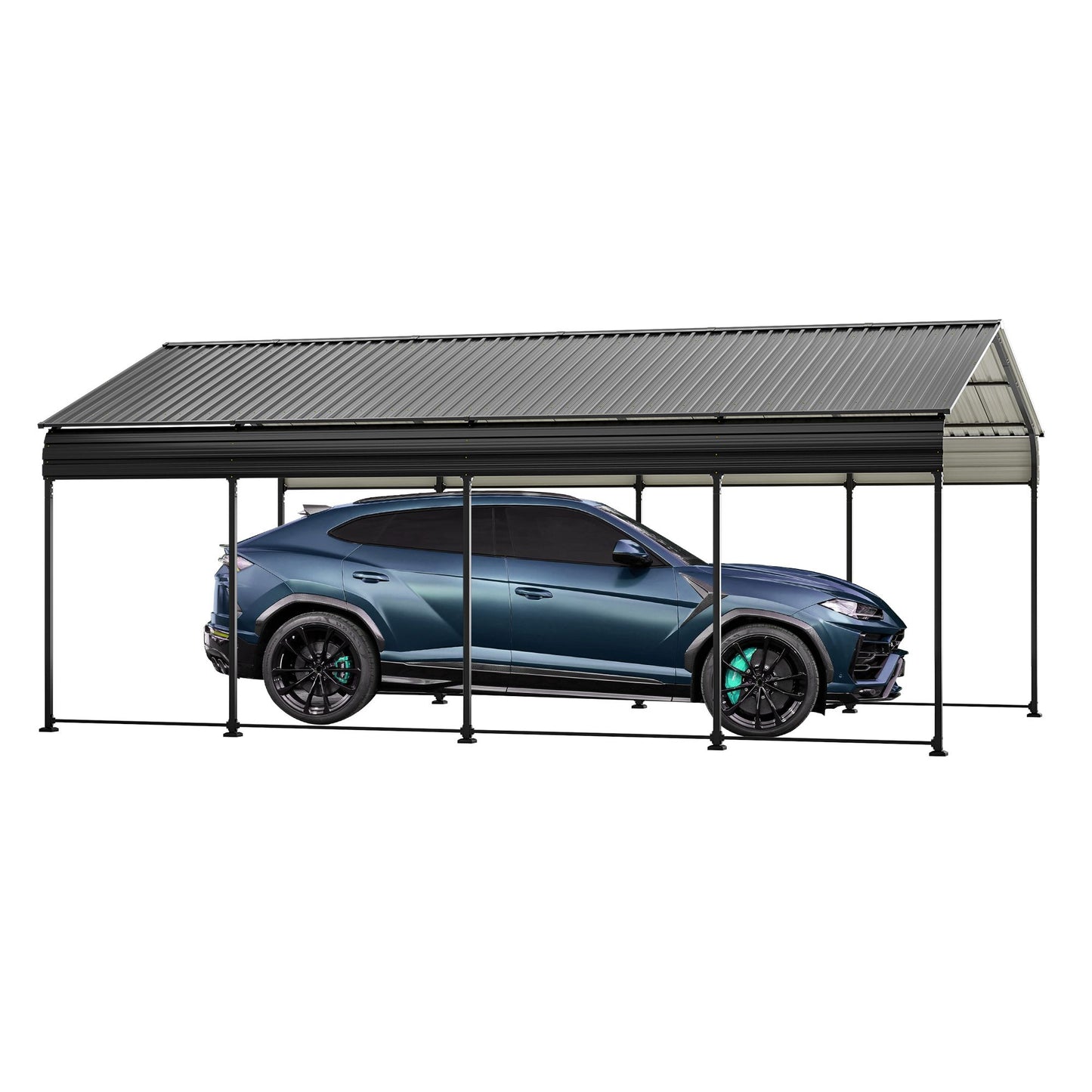 20' x 12' Metal Carport, Heavy Duty Outdoor Galvanized Car Shelter, Boats, Trucks, and SUVs