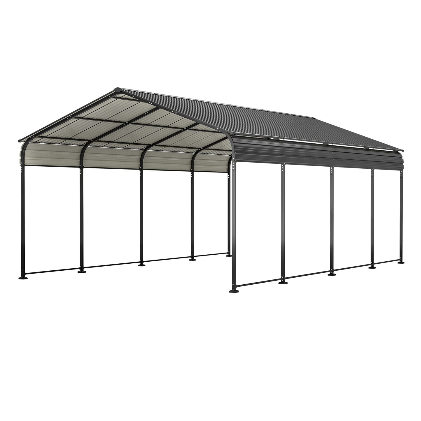 20' x 12' Metal Carport, Heavy Duty Outdoor Galvanized Car Shelter, Boats, Trucks, and SUVs