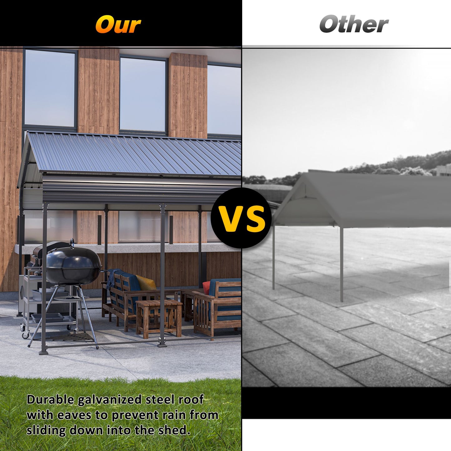 20' x 12' Metal Carport, Heavy Duty Outdoor Galvanized Car Shelter, Boats, Trucks, and SUVs