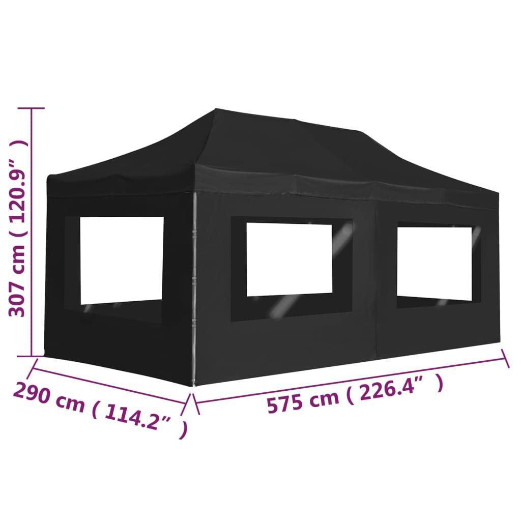 20'x10' Professional Folding Party Tent with Walls Aluminum, Anthracite