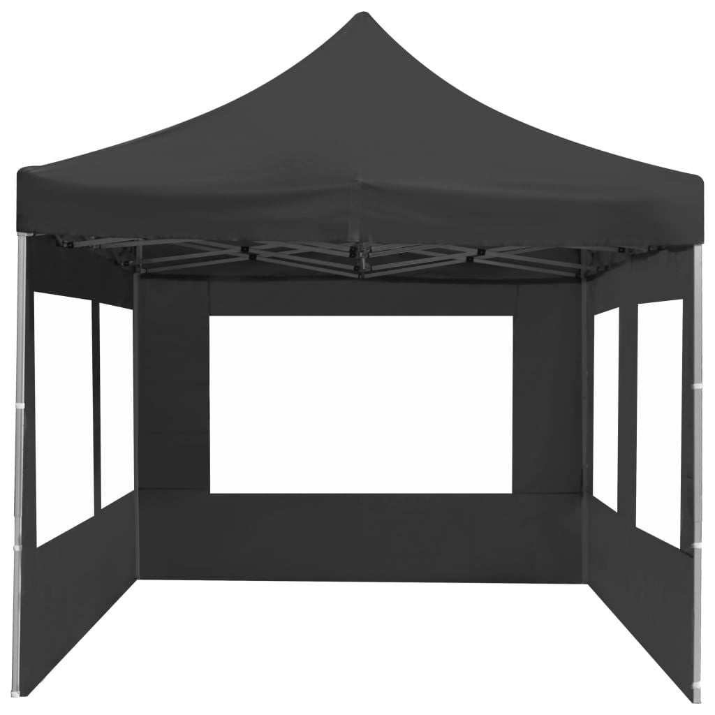 20'x10' Professional Folding Party Tent with Walls Aluminum, Anthracite