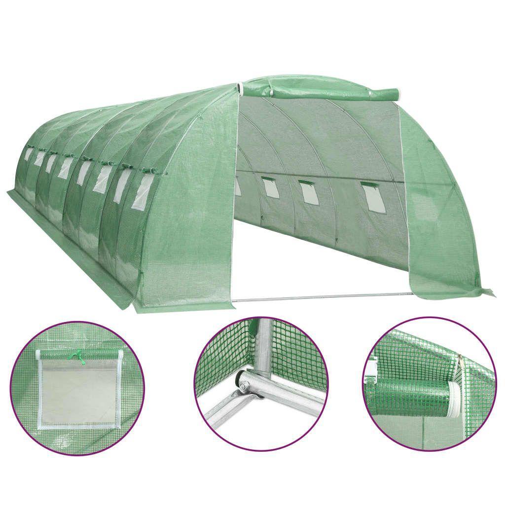 26' x 13' Spacious Greenhouse, PE Mesh Fabric, Galvanized Steel Frame
