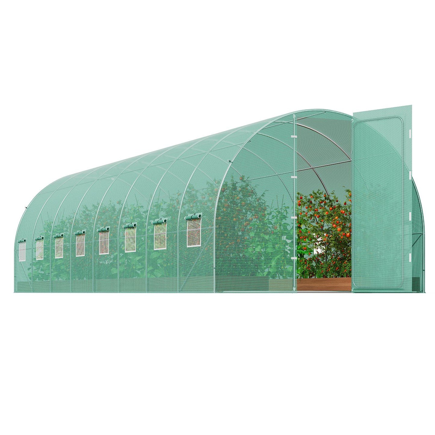 27.5' x 9.5' Tunnel Greenhouse, Heavy-Duty & Weatherproof Design