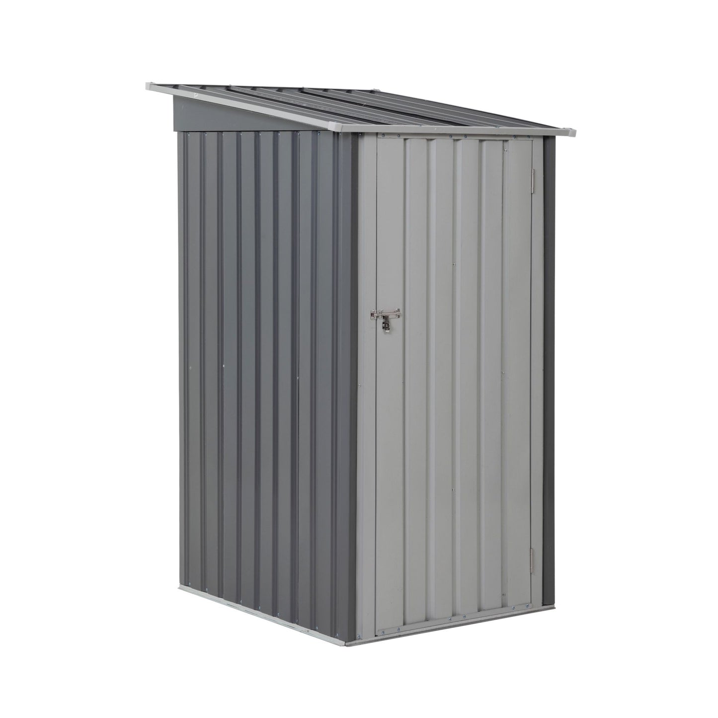 3' x 3' Metal Outdoor Storage Shed with Sloped Roof & Lockable Door