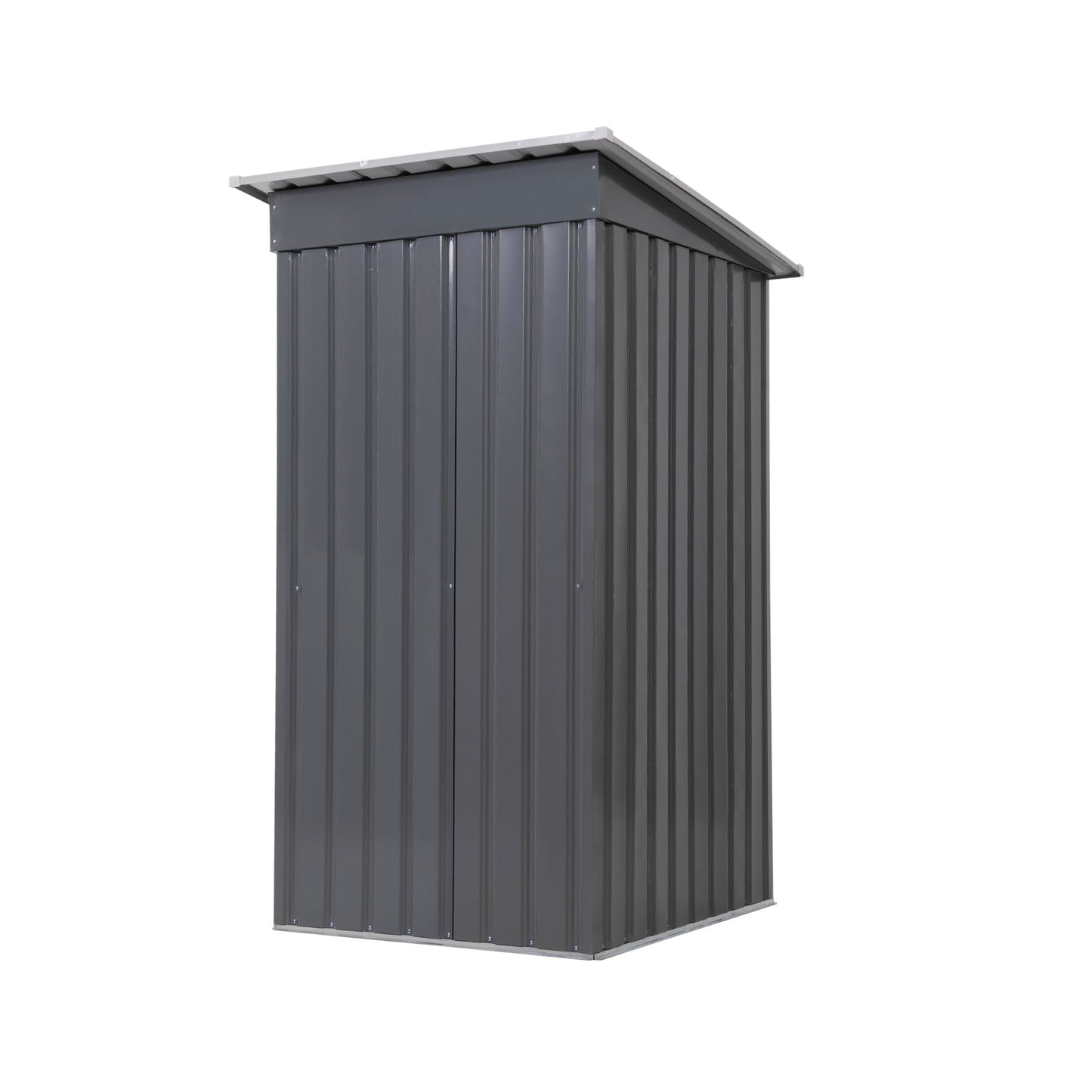 3' x 3' Metal Outdoor Storage Shed with Sloped Roof & Lockable Door
