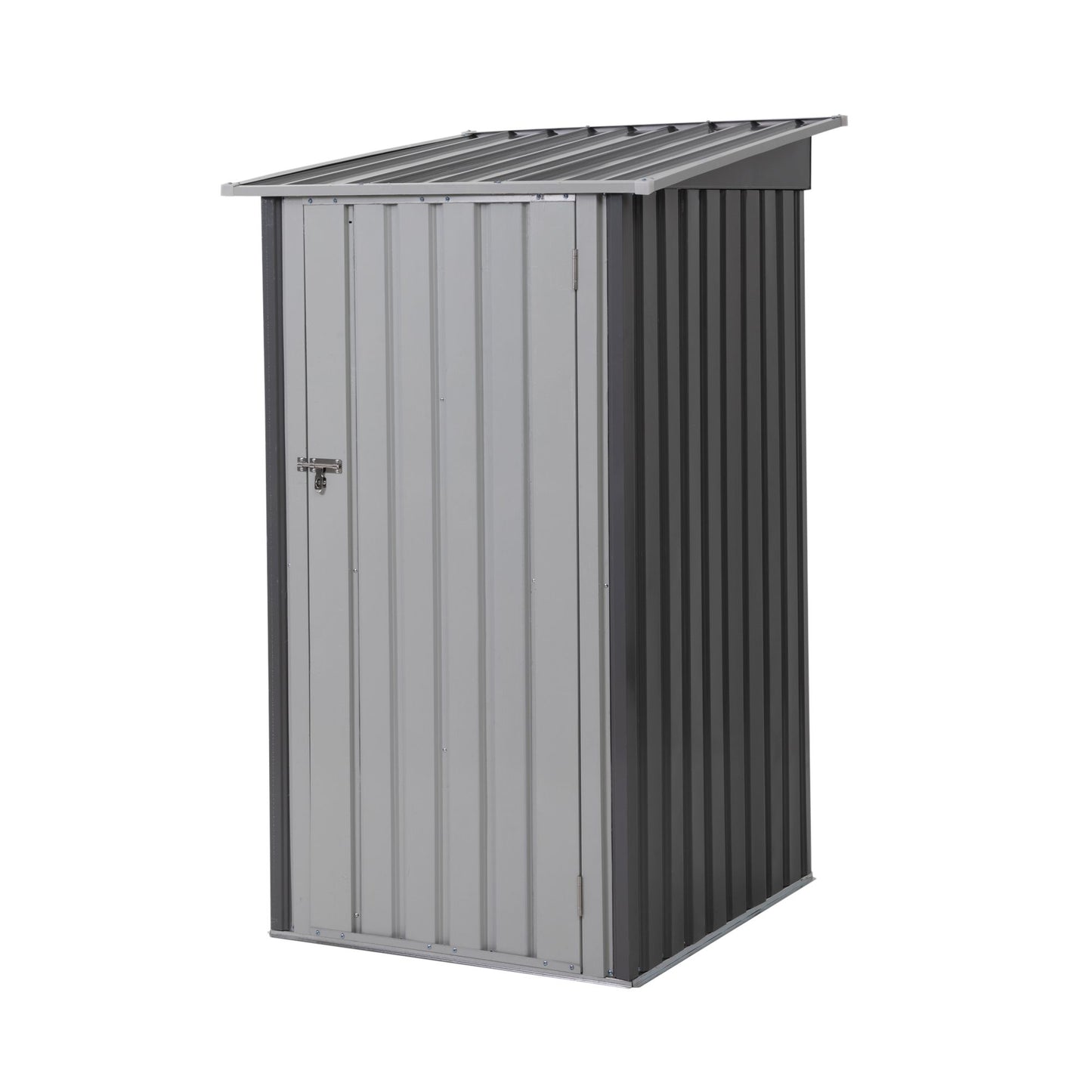 3' x 3' Metal Outdoor Storage Shed with Sloped Roof & Lockable Door