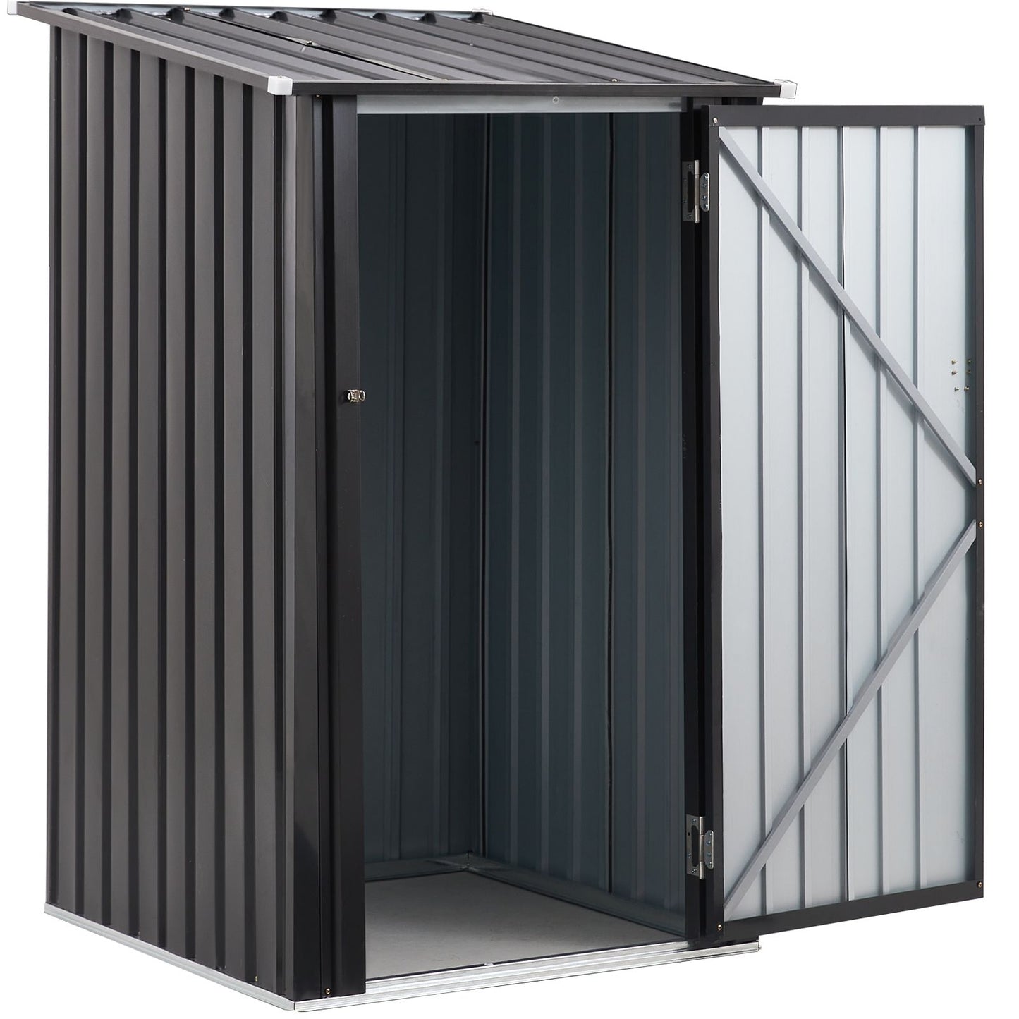 3' x 3' Metal Storage Shed with Sloped Roof & Lockable Door