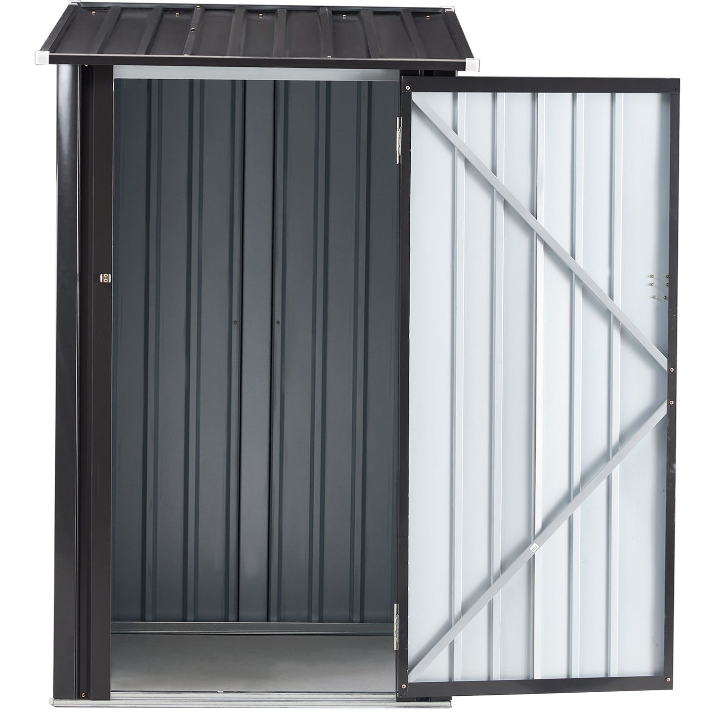 3' x 3' Metal Storage Shed with Sloped Roof & Lockable Door