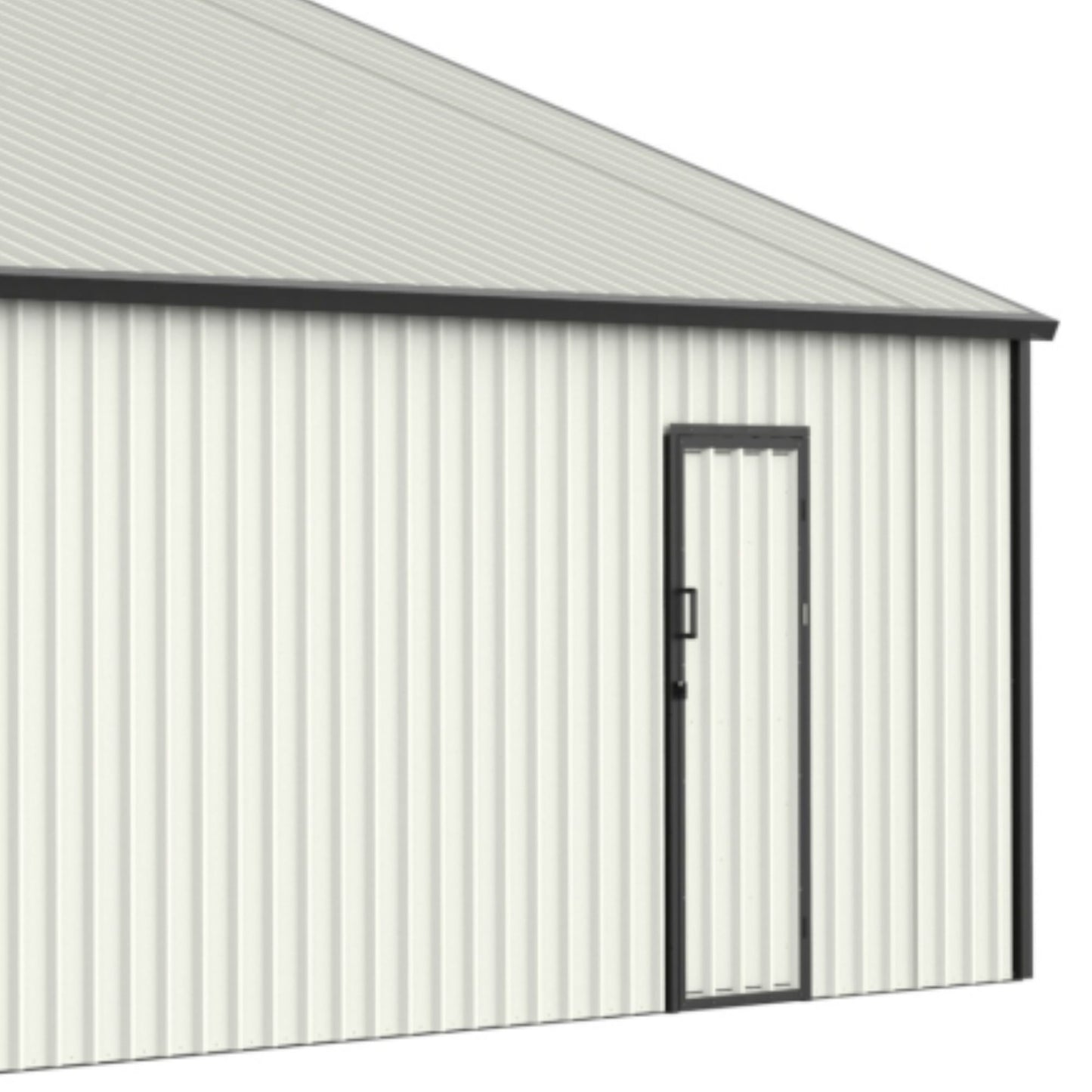 33' x 25' Metal Storage Shed w/ Double Door Garage & Side Entry Door