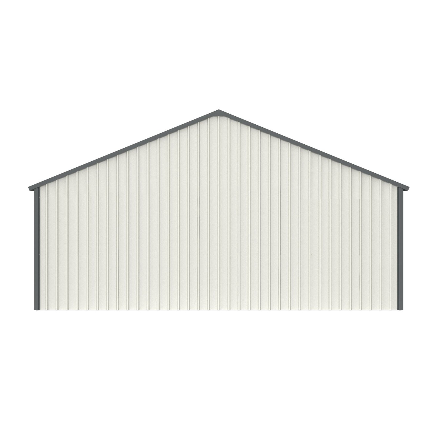 33' x 25' Metal Storage Shed w/ Double Door Garage & Side Entry Door