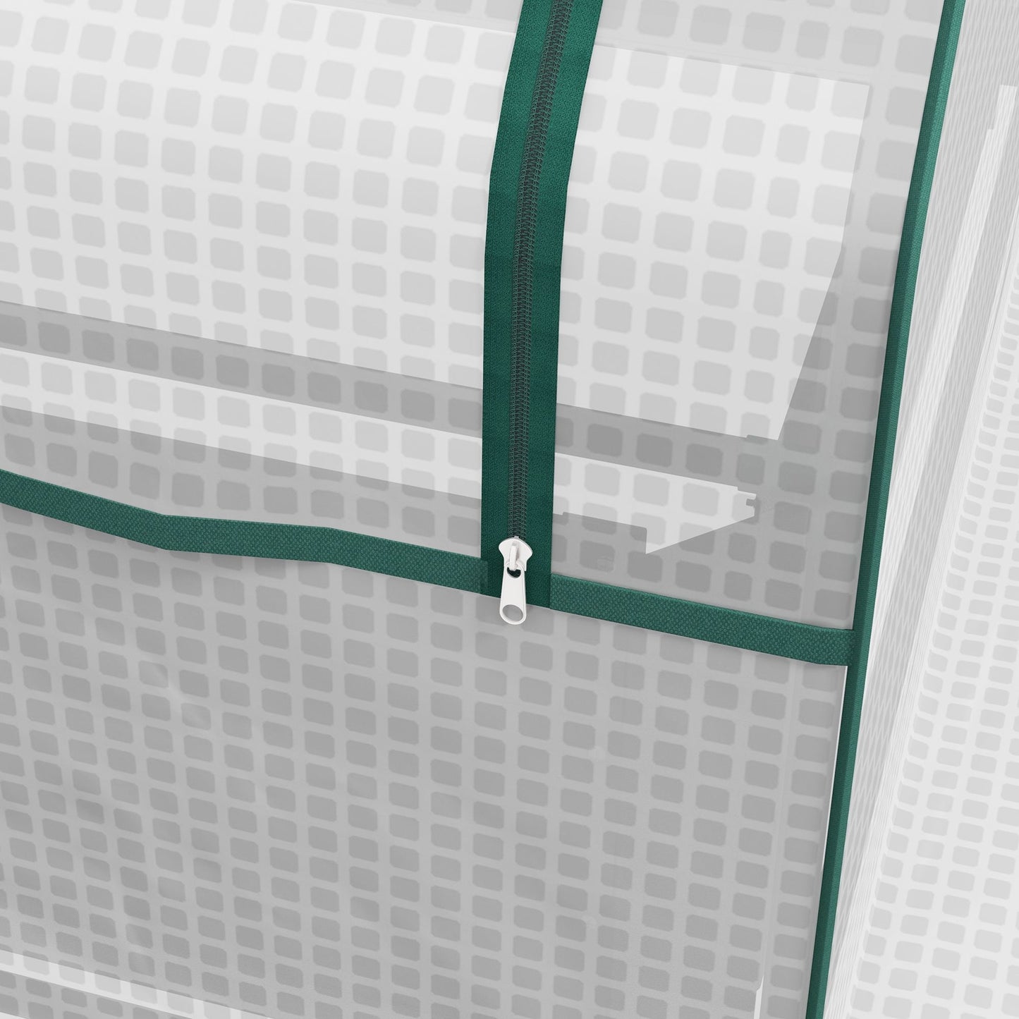 4' x 3' Raised Planter Greenhouse, 2-in-1 Set for Outdoor Gardening
