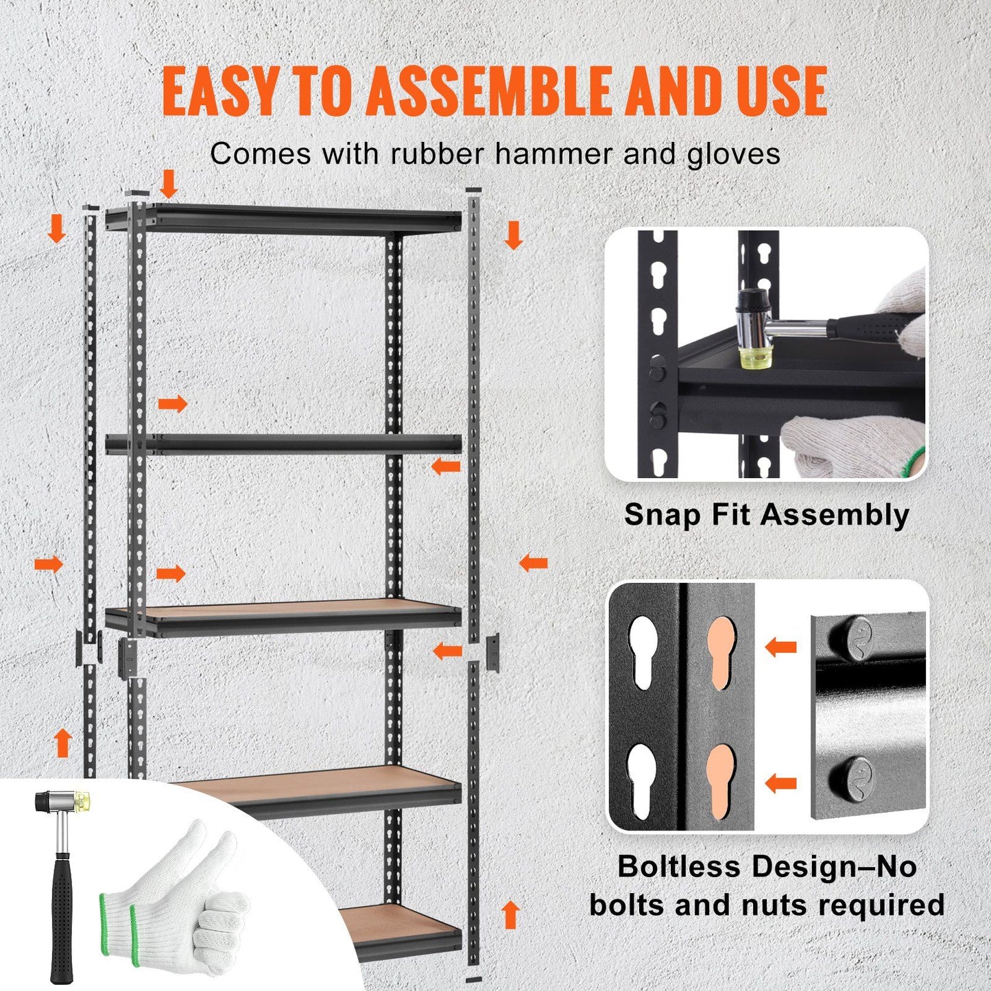 5-Tier Adjustable Heavy-Duty Storage Shelving Unit – 2000 lbs Capacity
