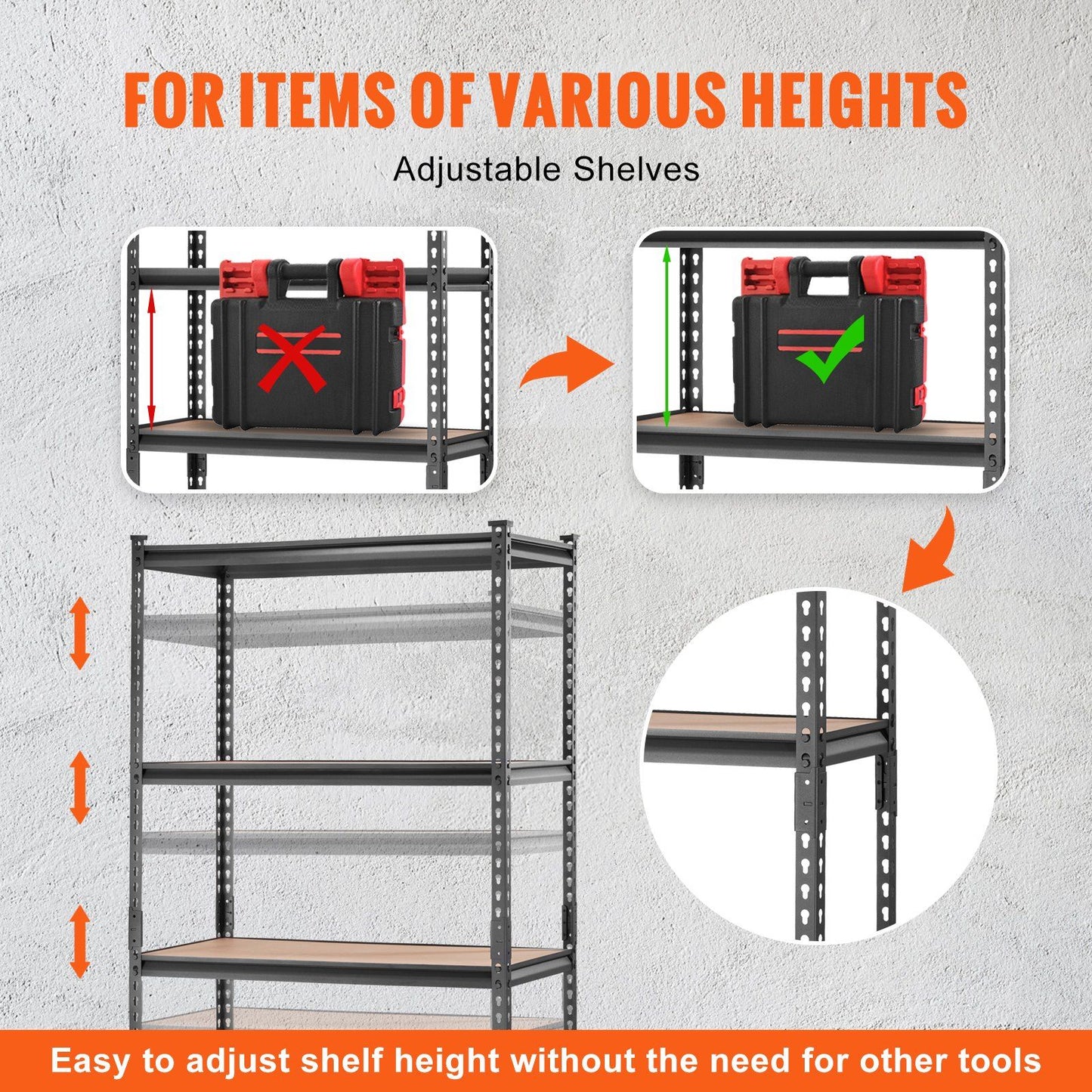 5-Tier Adjustable Heavy-Duty Storage Shelving Unit – 2000 lbs Capacity