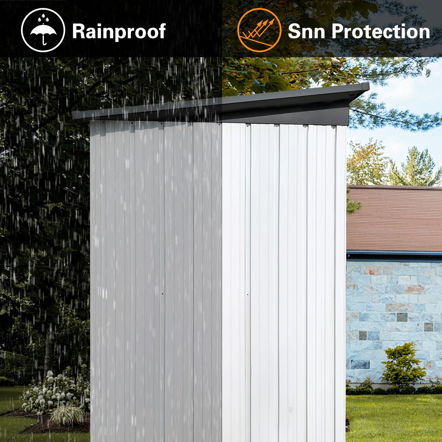 5' x 4' Metal Garden Storage Shed – Waterproof, Lockable & Durable