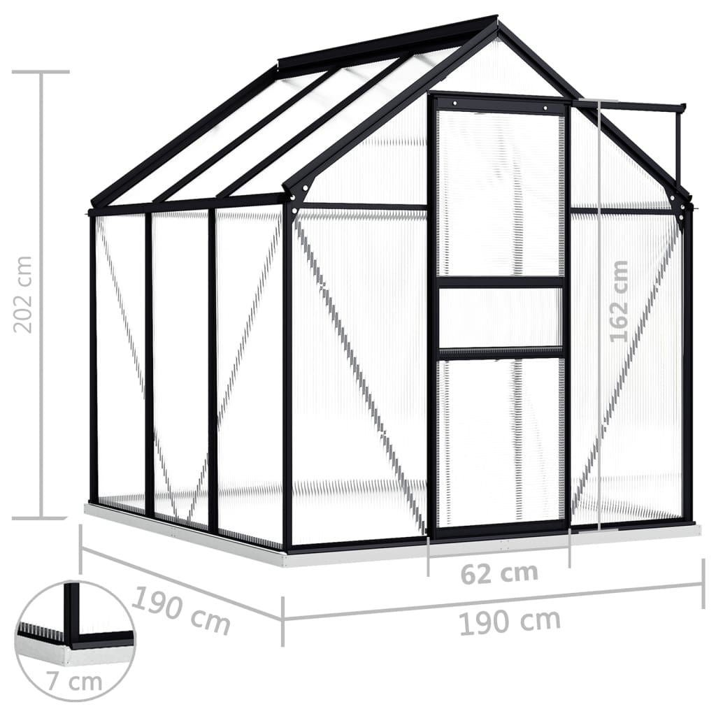 6' x 6' Greenhouse, UV-Resistant & Sturdy Frame, with base frame