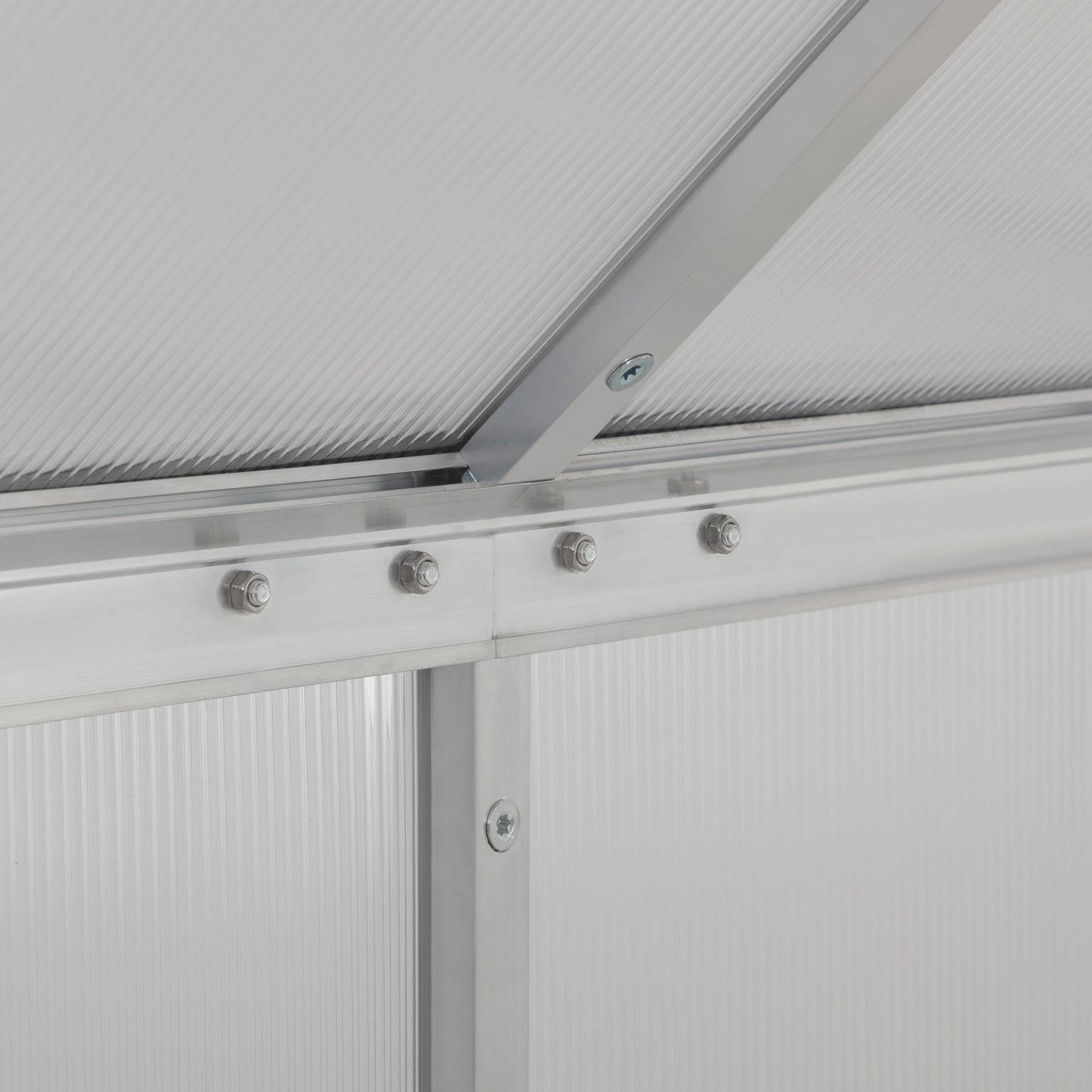 6' x 7.5' Outdoor Greenhouse, Aluminum Frame & Polycarbonate Panels
