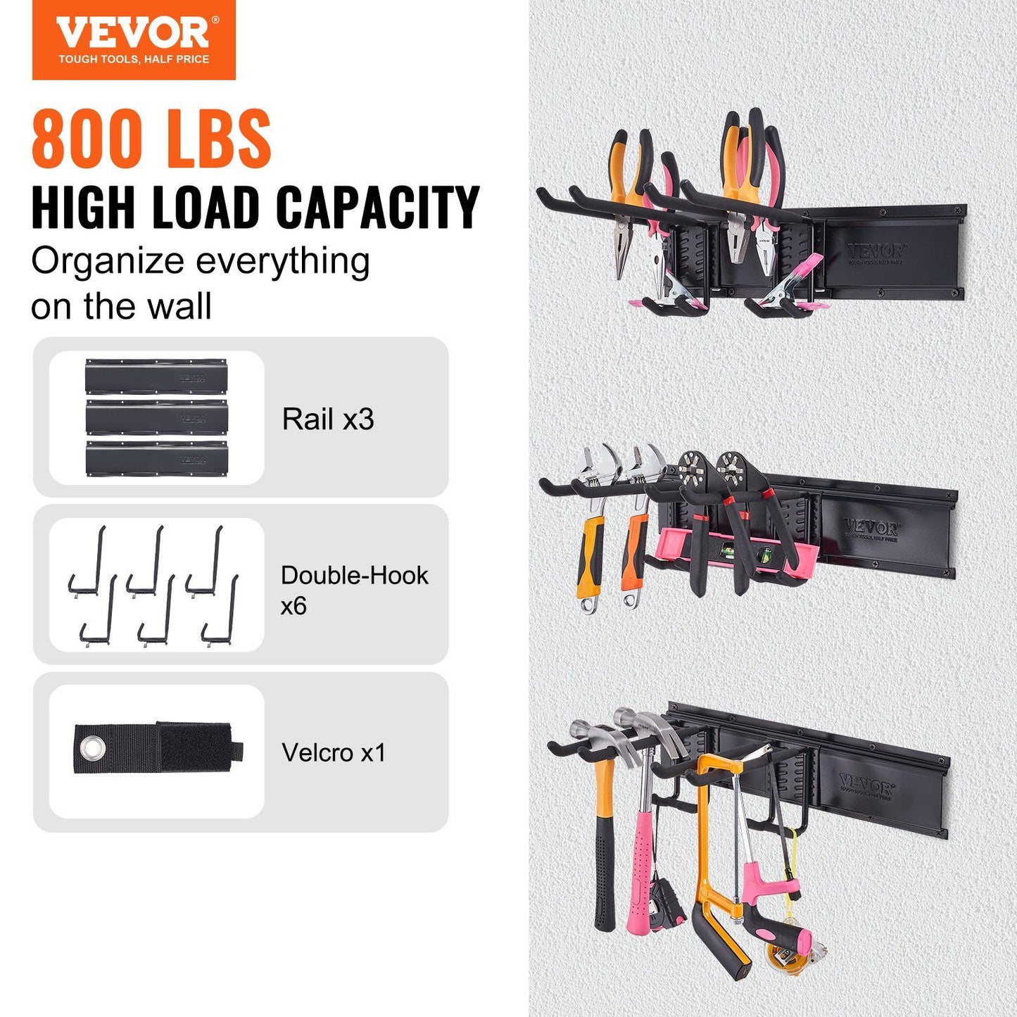 800 lbs Wall-Mounted Tool Organizer