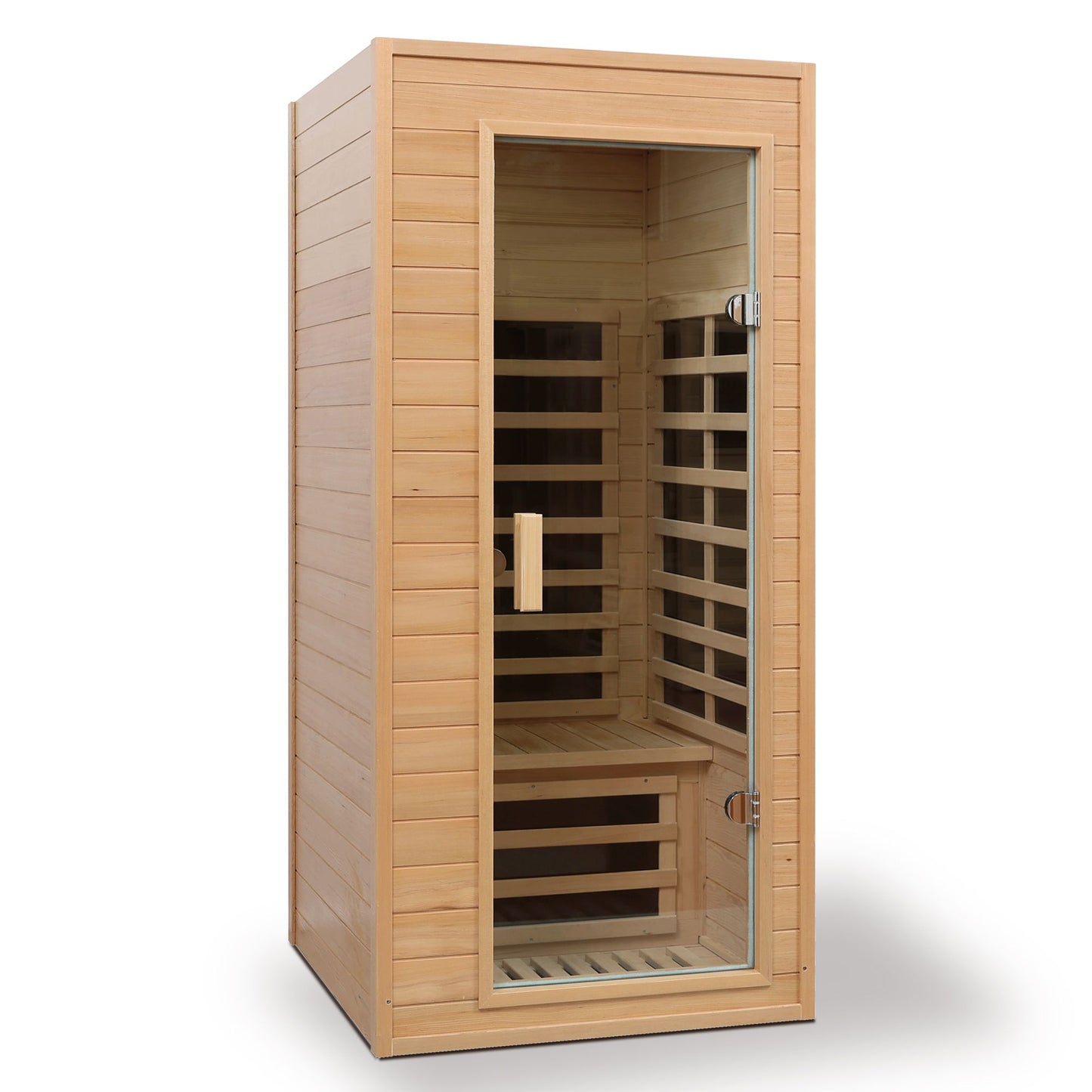 Hemlock One-Person Far Infrared Indoor Sauna, 1290W, Bluetooth, LCD Control