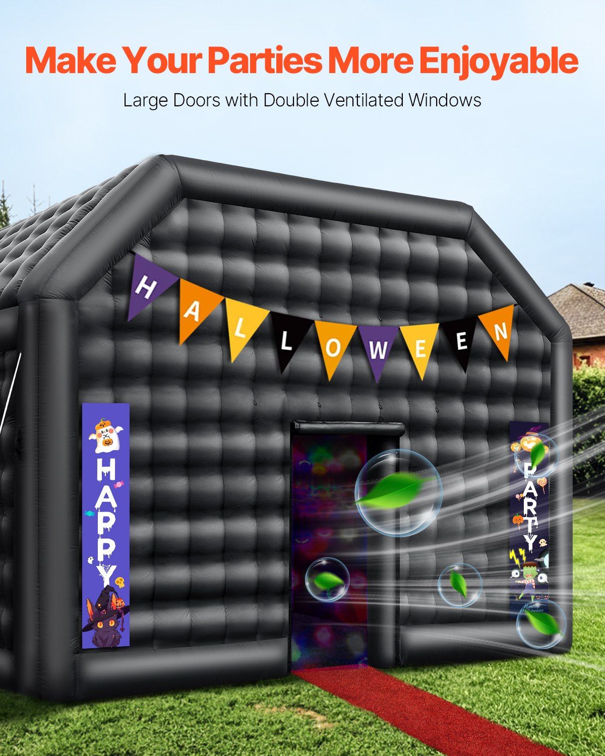 Inflatable Nightclub 26.2 x 19.7 x 13.1 Ft Blow up Party Tent with Lights