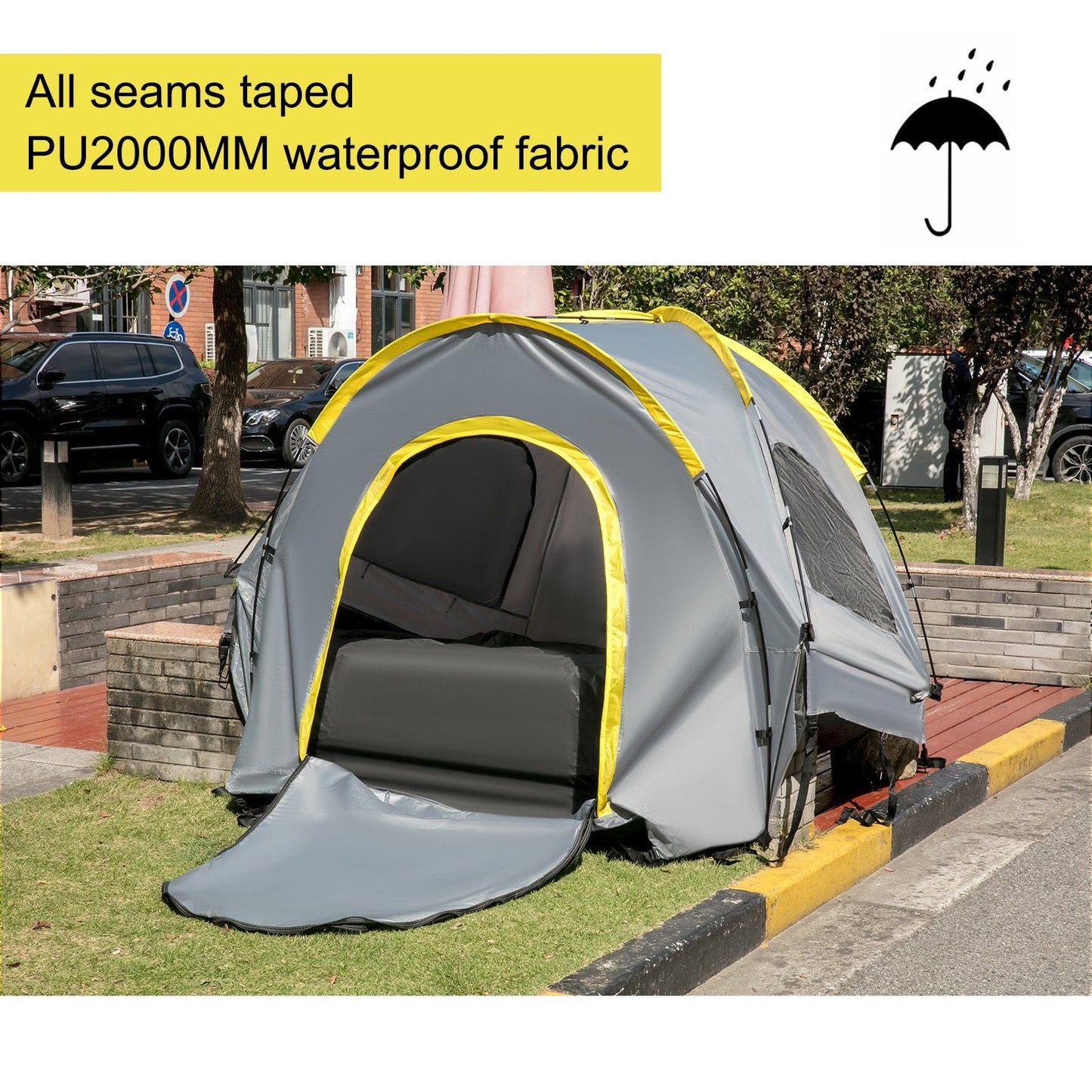 Truck Bed Tent for 2, Fits 6.4-6.7 ft Pickup Beds, Weatherproof Design with Panoramic Windows