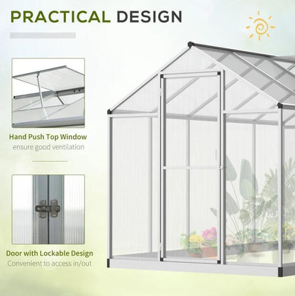 10' L x 6' W Walk-In Polycarbonate Greenhouse