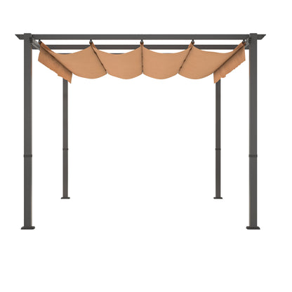 10' x 13' Aluminum Patio Pergola – Retractable Canopy, Backyard Shade Shelter for Porch, Outdoor Party, Garden, Grill Gazebo