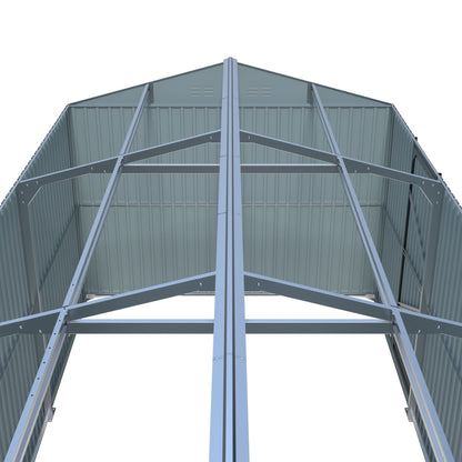 10' x 20' Outdoor Storage Shed, Durable Metal Walk-In Design
