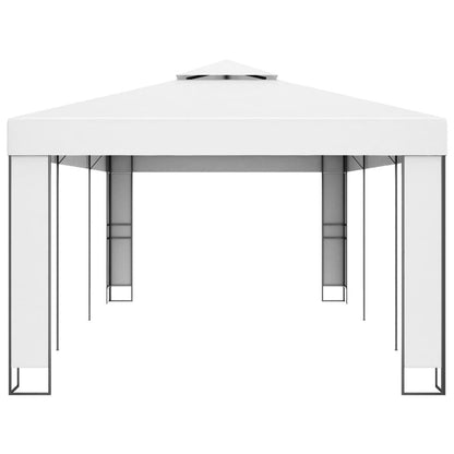 10' x 20' White Gazebo with Double Roof, Outdoor Garden Shelter for Events and Gatherings