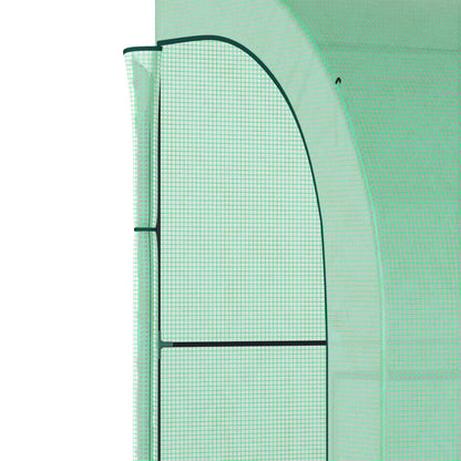 10' x 5' Polyethylene Walk-In Greenhouse, Galvanized Steel Frame, Zippered Door & Roll-Up Window