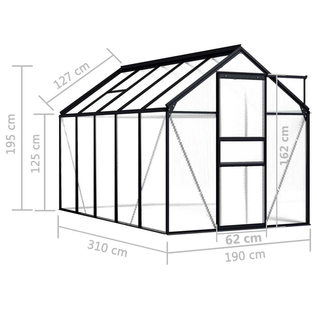 10' x 6' Greenhouse, UV-Resistant & Sturdy Frame