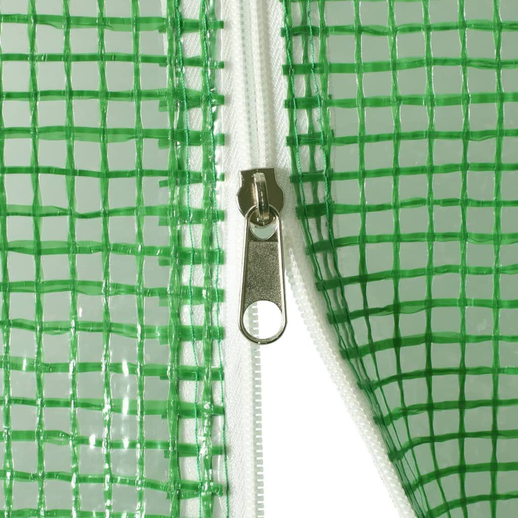13' x 13' Spacious Greenhouse,PE Mesh Fabric, Galvanized Steel Frame, Large Door