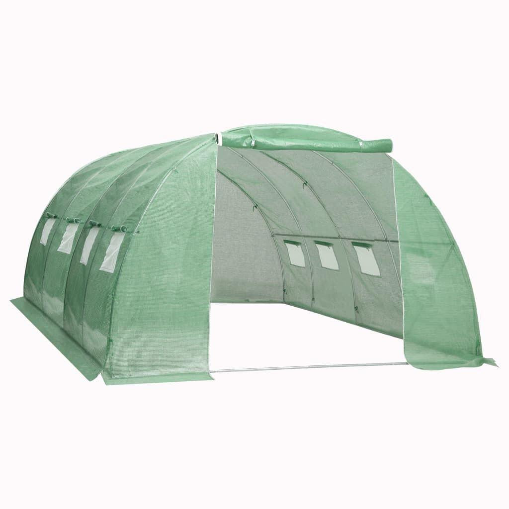 13' x 13' Spacious Greenhouse,PE Mesh Fabric, Galvanized Steel Frame, Large Door