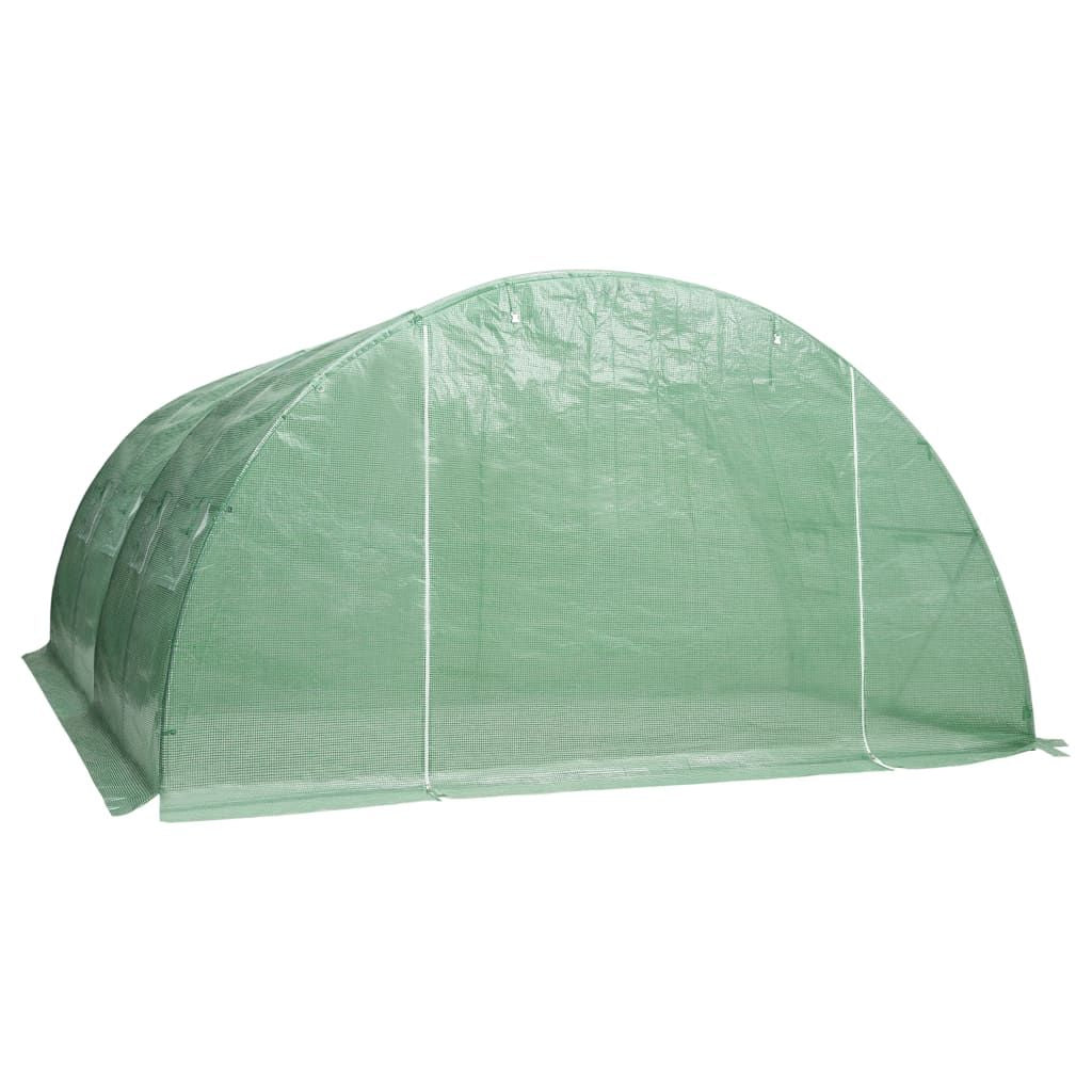 13' x 13' Spacious Greenhouse,PE Mesh Fabric, Galvanized Steel Frame, Large Door