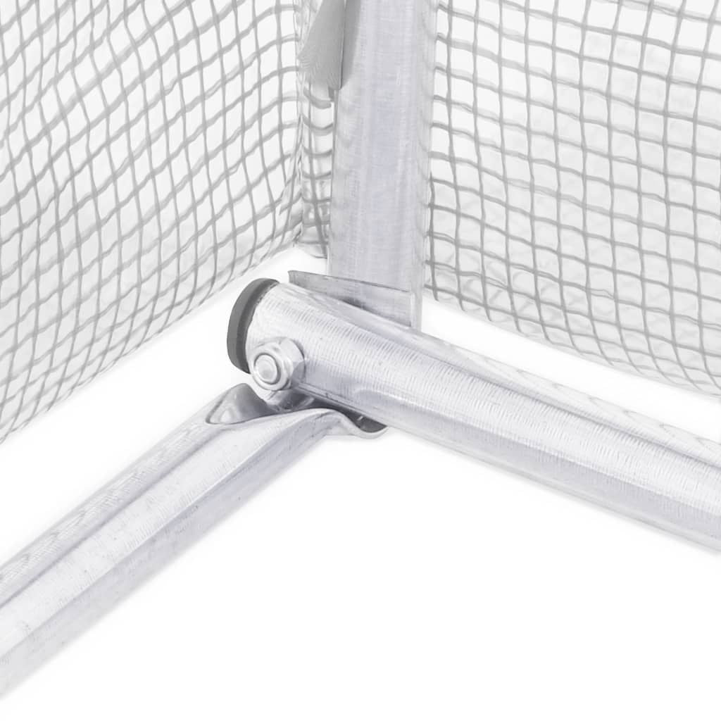 15' x 10' PE Mesh Fabric Greenhouse, Galvanized Steel Frame, Ventilation Windows