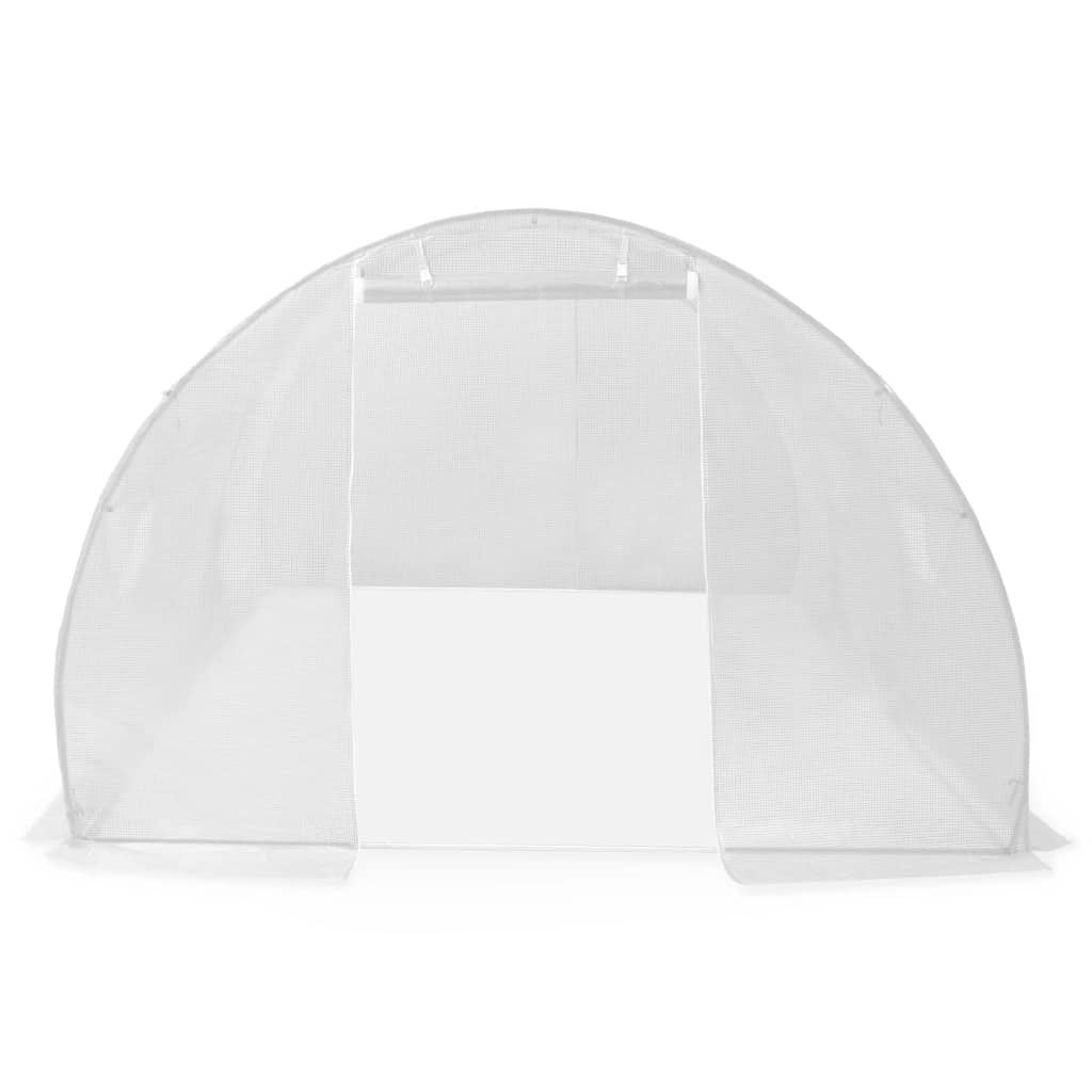 15' x 10' PE Mesh Fabric Greenhouse, Galvanized Steel Frame, Ventilation Windows